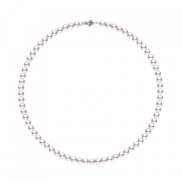 6.0-6.5mm White Freshwater Pearl Necklace - AAAA Quality