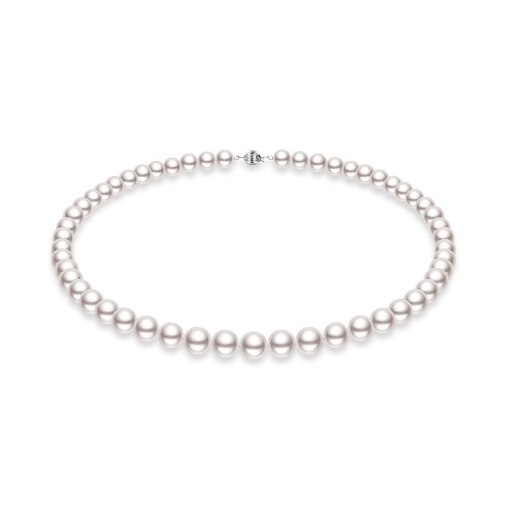7.5-8.0mm White Freshwater Pearl Necklace - AAA Quality