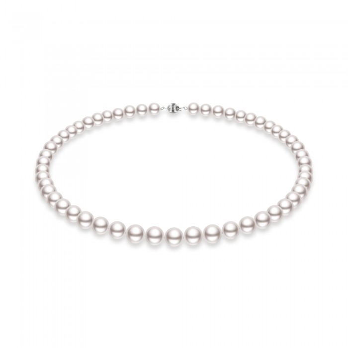 7.5-8.0mm White Freshwater Pearl Necklace - AAA Quality