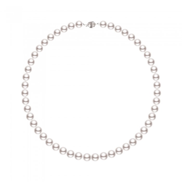 8.0-8.5mm White Freshwater Pearl Necklace - AAA Quality