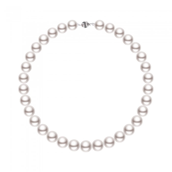 12.0-14.0mm White Freshwater Pearl Necklace - AAA Quality