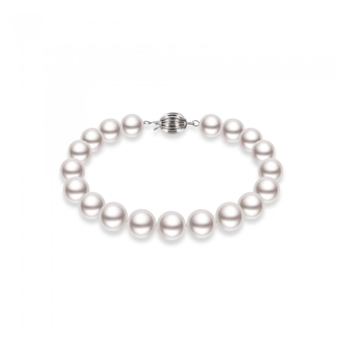 8.0-8.5mm White Freshwater Pearl Bracelet - AAA Quality