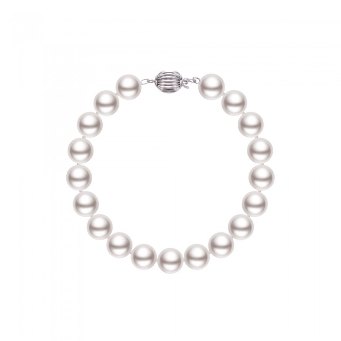 8.0-8.5mm White Freshwater Pearl Bracelet - AAA Quality