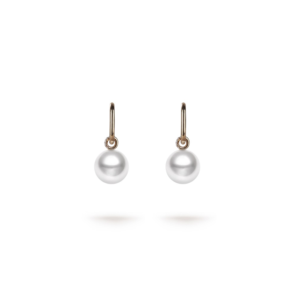 white south sea pearl drop earrings
