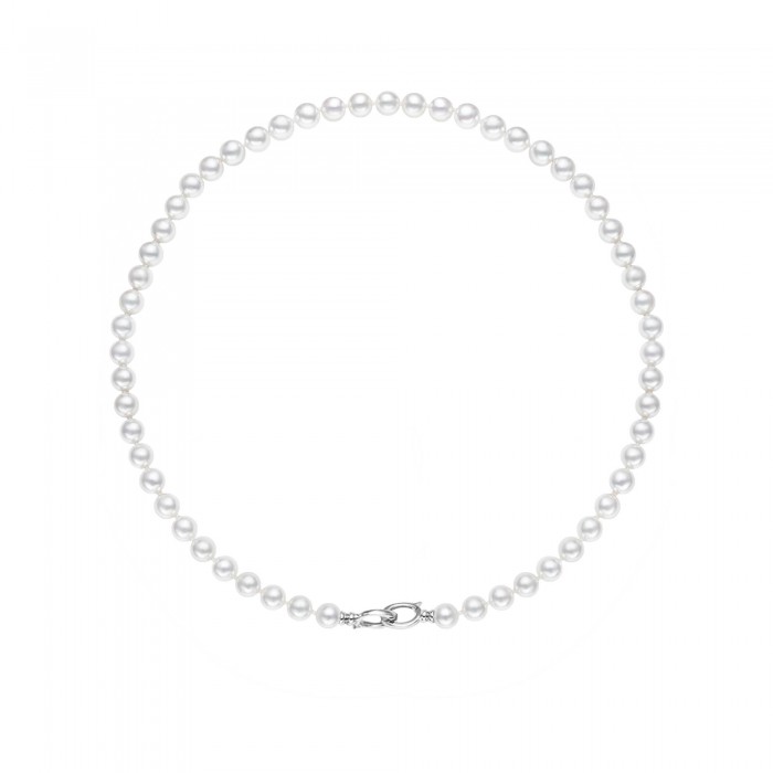 7.0-7.5mm White Akoya Pearl Necklace - AAAAA Quality