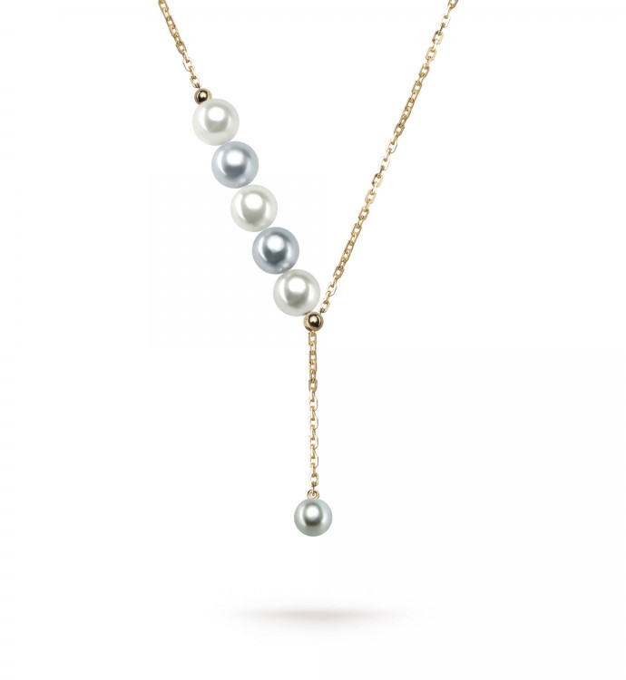 5.0-6.5mm Akoya Pearl Meteor Pendant in 18K Gold - AAA Quality