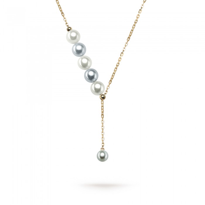 5.0-6.5mm Akoya Pearl Meteor Pendant in 18K Gold - AAA Quality