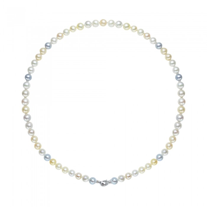 6.0-7.0mm Multicolor Akoya Pearl Necklace - AAAA Quality