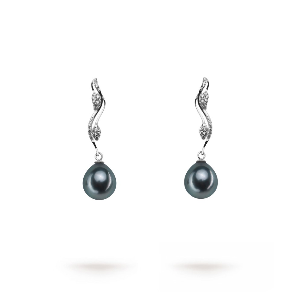 black tahitian pearl earrings