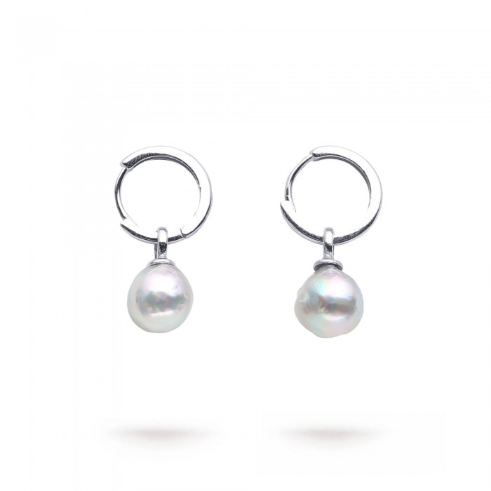 9.0-10.0mm Seawater Baroque Pearl Earrings