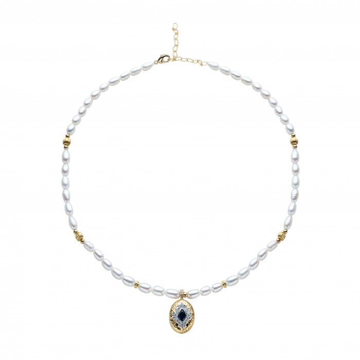 Dreamy Crystal Freshwater Pendant Choker Necklace - AAA Quality