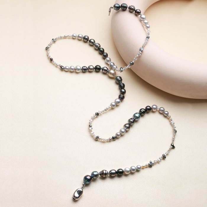 3.0-12.0mm Tahitian Baroque and Keshi Seawater Pearl Necklace