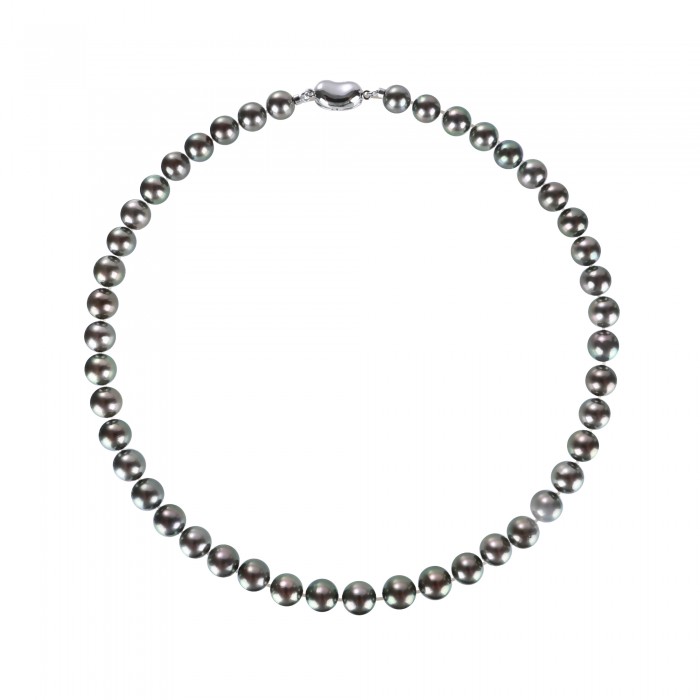 8.4-10.2mm Peacock Tahitian Pearl Necklace - AAAAA Quality