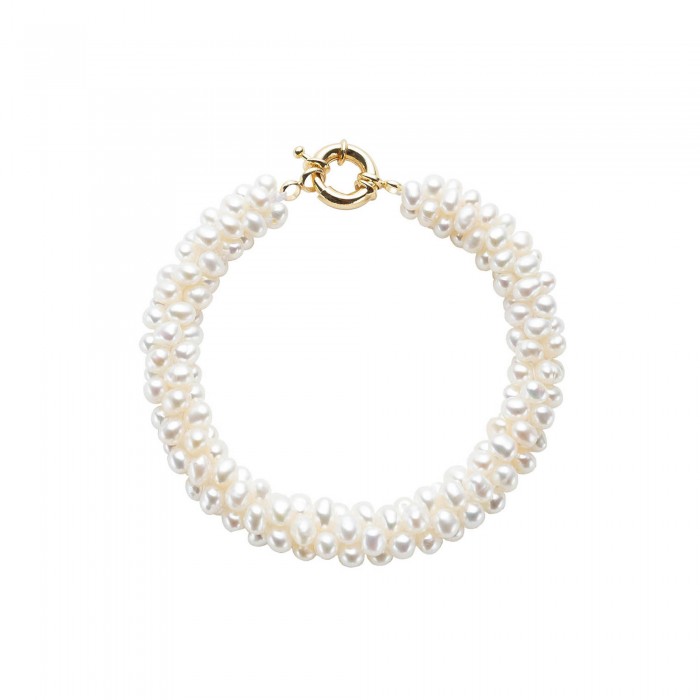 White Multi-strand Rice Freshwater Pearl Bracelet