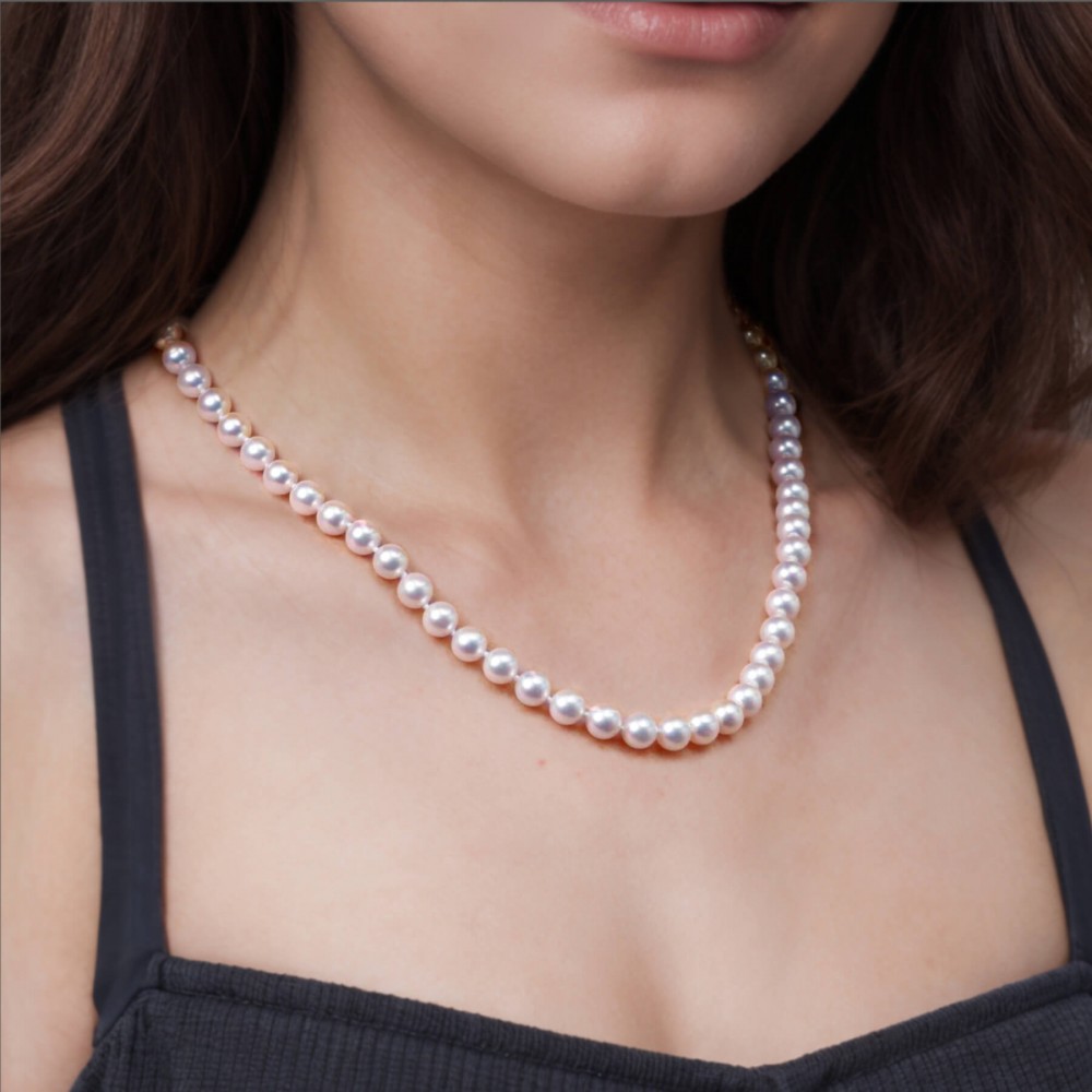 18Inch 6.5-7.0 mm AAA Akoya White Pearl Necklace