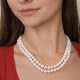 8.5-9.0 mm AAA Double Strand White Freshwater Pearl Necklace