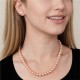 18 Inch 7.5-8.0 mm AA+ Pink to Peach Freshwater Pearl Necklace