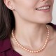 18 Inch 7.5-8.0 mm AAA Pink to Peach Freshwater Pearl Necklace