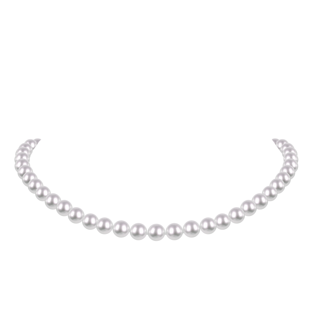 7.5-8.0mm White Freshwater Pearl Necklace - AAAA Quality