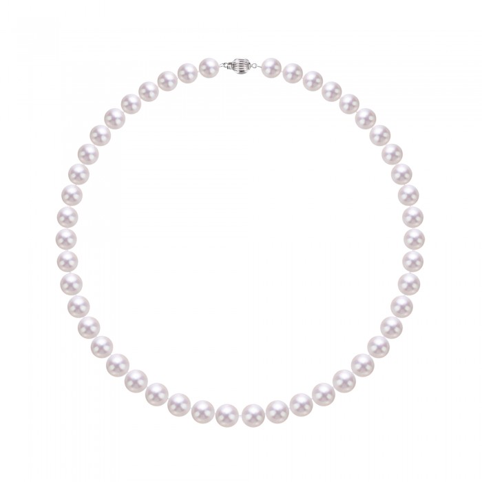 9.0-10.0mm White Freshwater Pearl Necklace - AAAAA Quality