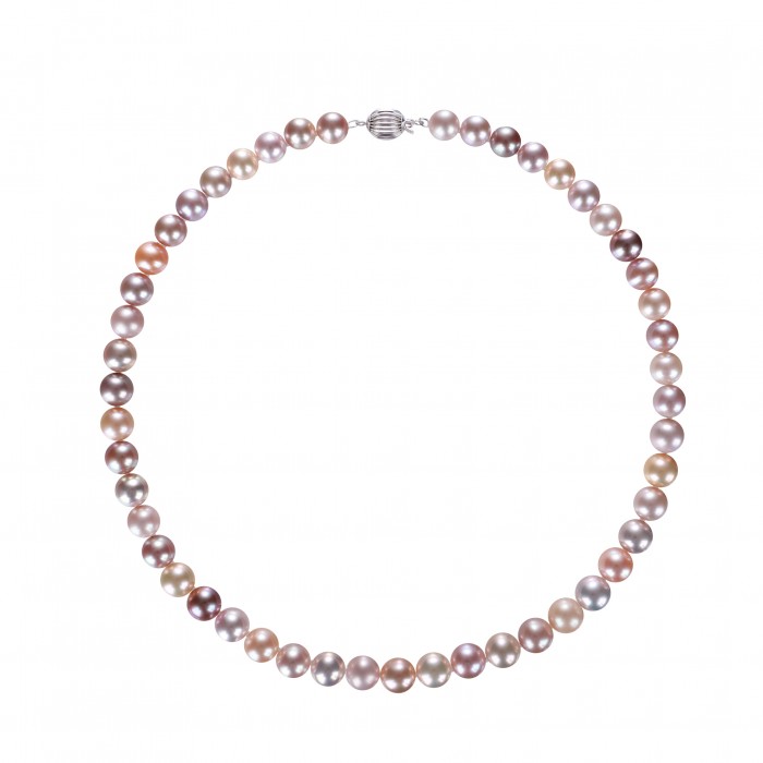 9.0-10.0mm Multicolor Freshwater Pearl Necklace - AAAA Quality