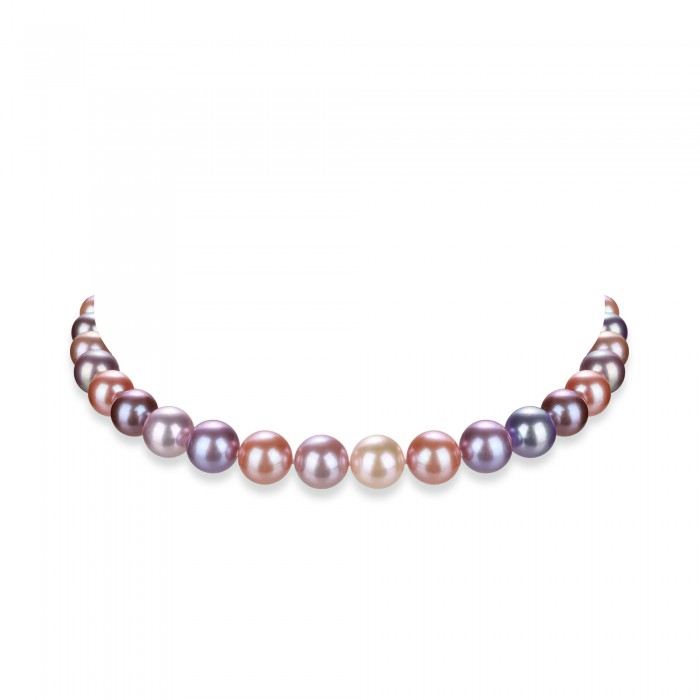 9.0-12.0mm Multicolor Freshwater Pearl Necklace - AAAA Quality