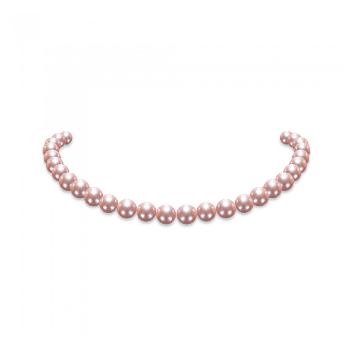 6.0-8.0mm Peach Freshwater Pearl Necklace - AAAA Quality