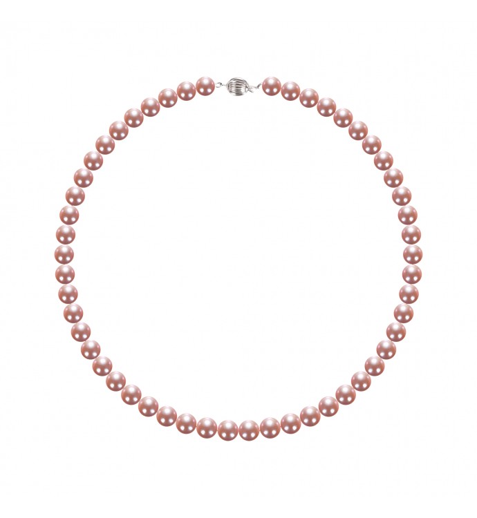 8.0-9.0mm Peach Freshwater Pearl Necklace - AAA Quality