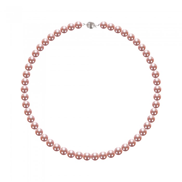 8.0-9.0mm Peach Freshwater Pearl Necklace - AAA Quality