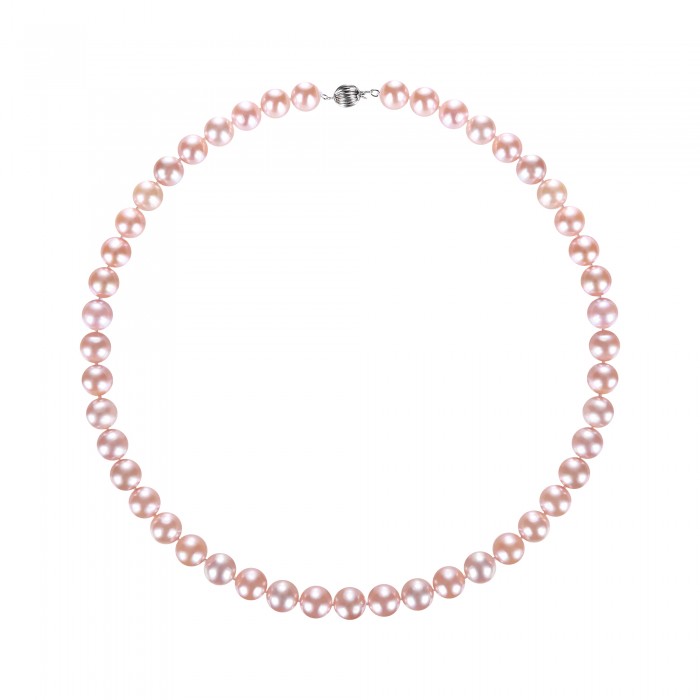 9.0-10.0mm Peach Freshwater Pearl Necklace - AAA Quality