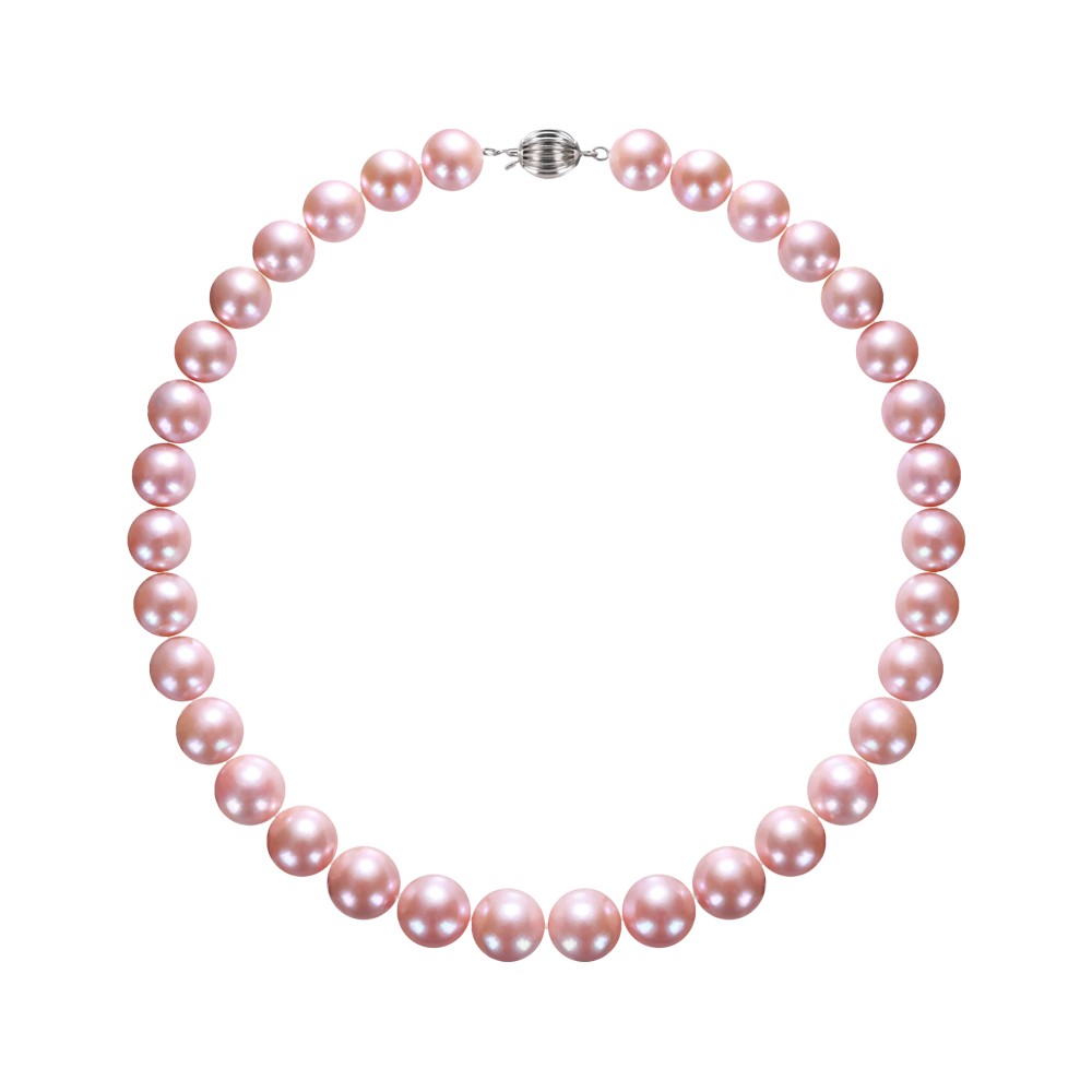 12.0-15.0mm Peach Freshwater Pearl Necklace - AAAA Quality