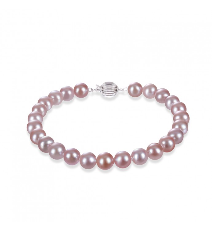 6.0-6.5mm Lavender Freshwater Pearl Bracelet - AAAA Quality