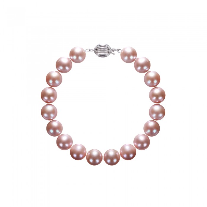 9.0-10.0mm Lavender Freshwater Pearl Bracelet - AAA Quality