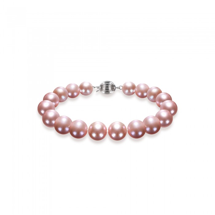 9.0-10.0mm Lavender Freshwater Pearl Bracelet - AAA Quality