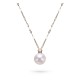 13.0-14.0mm White Freshwater Pearl Crown Cage Pendant in 18K Gold - AAAAA Quality