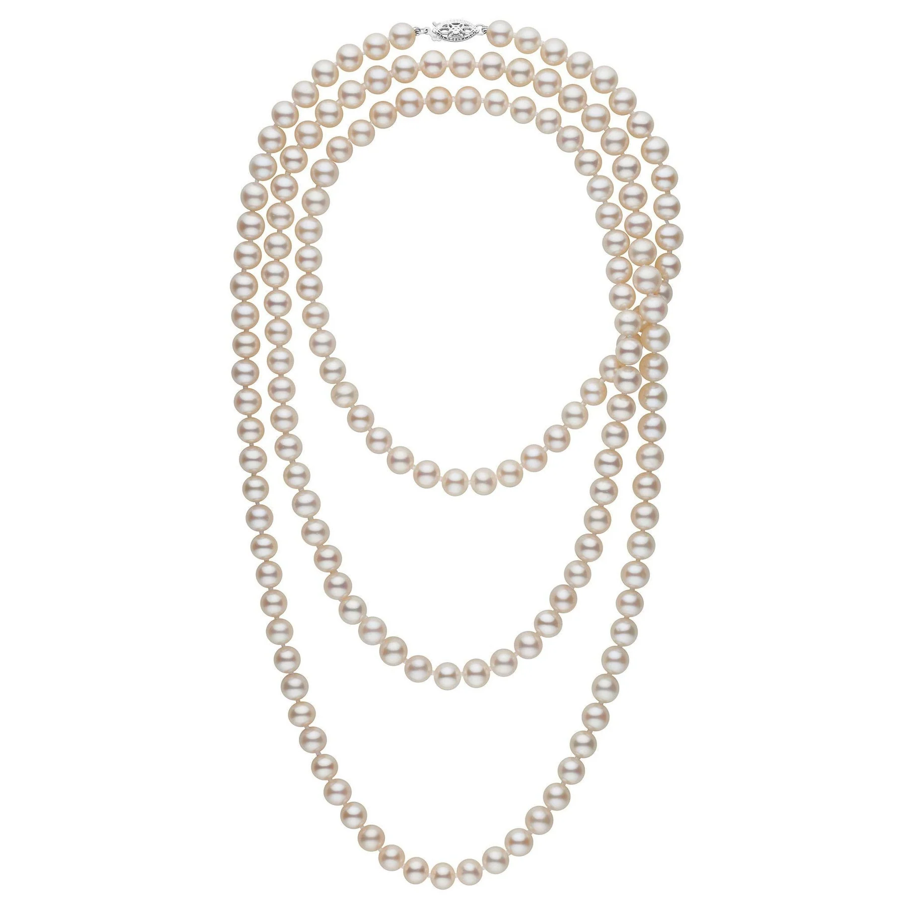 52Inch 7.5-8.0 mm AAA Freshwater White Pearl Necklace