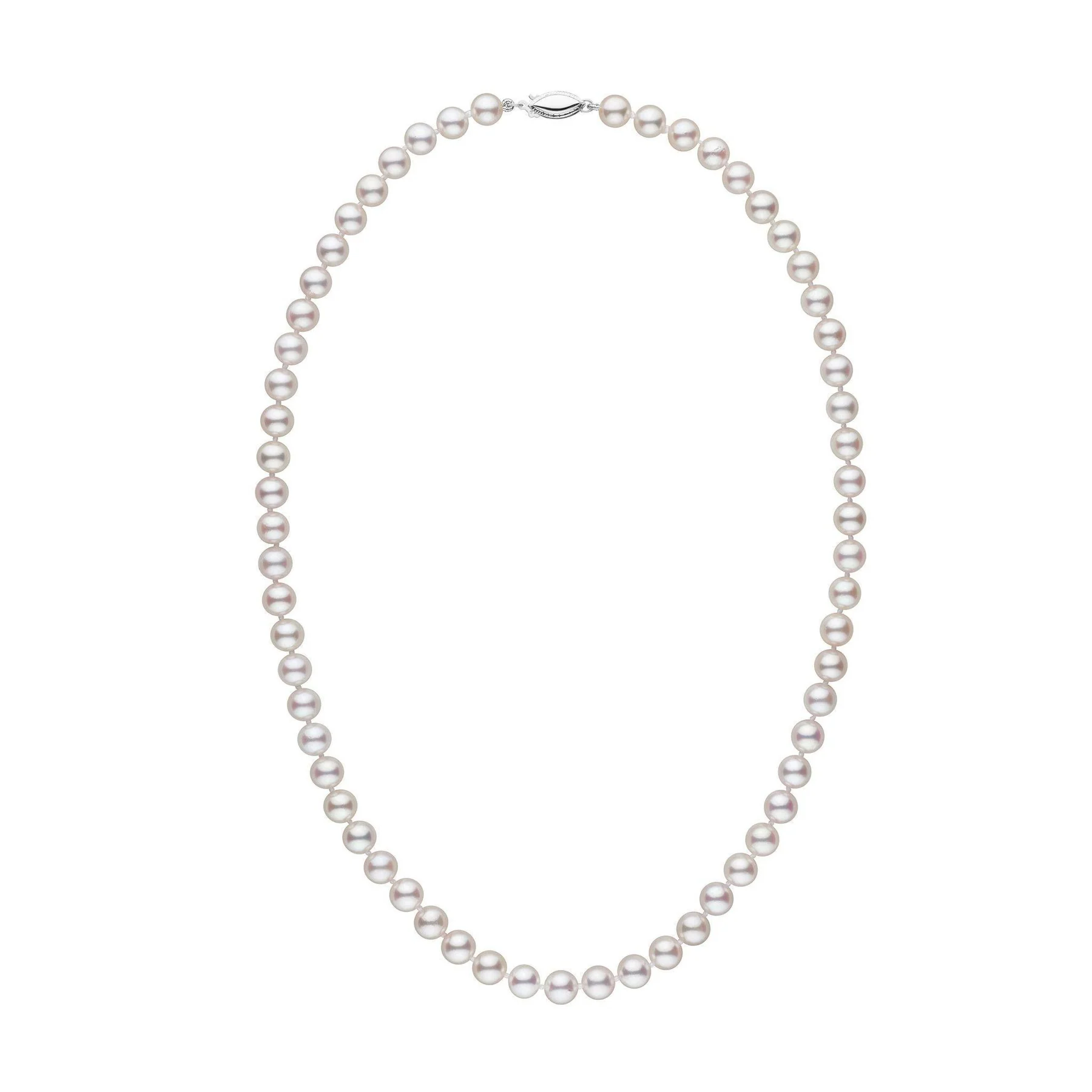 18Inch 6.5-7.0 mm AAA Akoya White Pearl Necklace