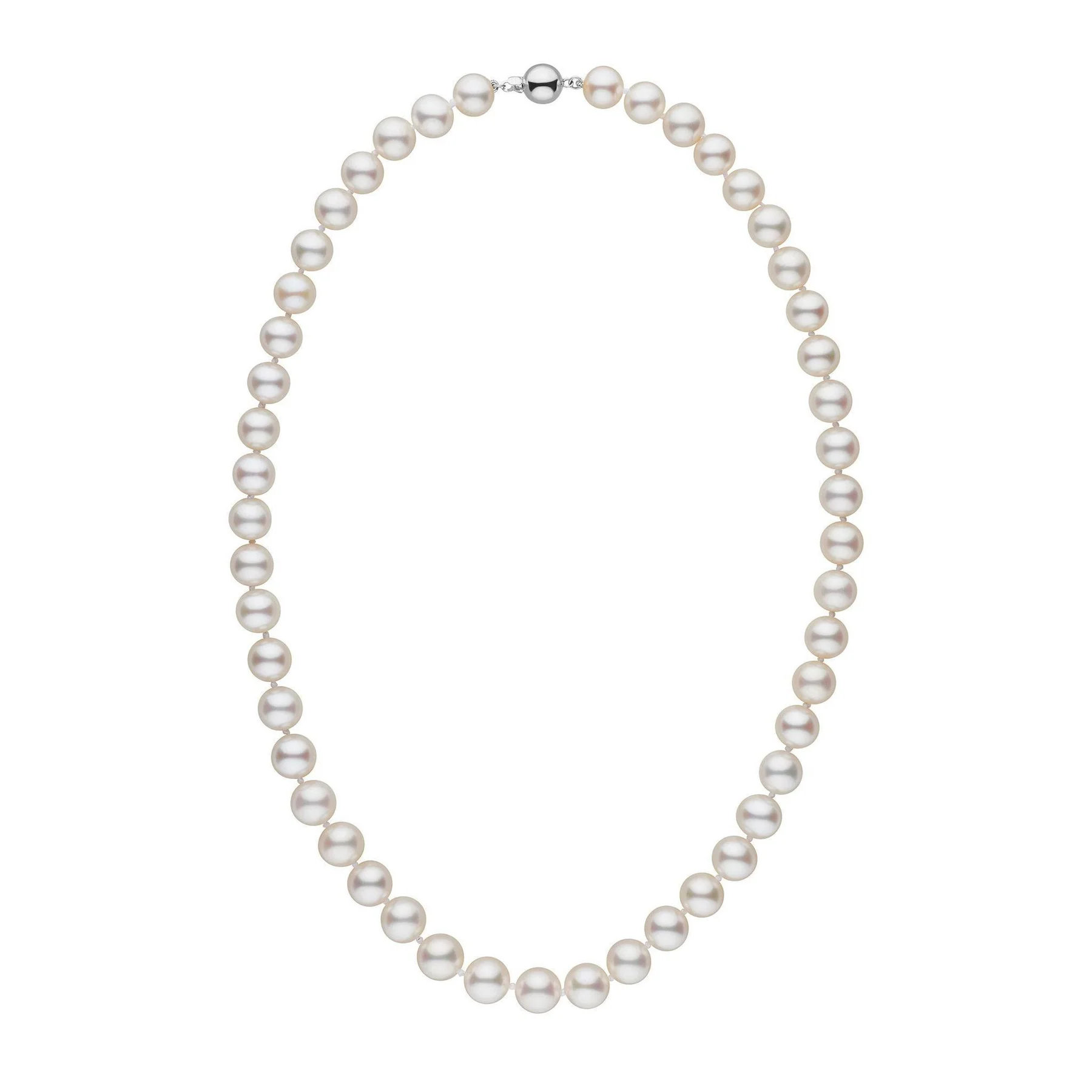 18Inch 8.5-9.0 mm AA+ Freshwater White Pearl Necklace