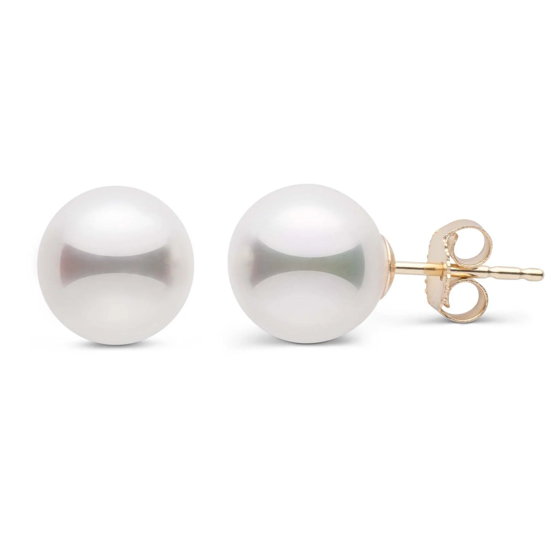 8.0-8.5 mm AAA White Akoya Pearl Stud Earrings