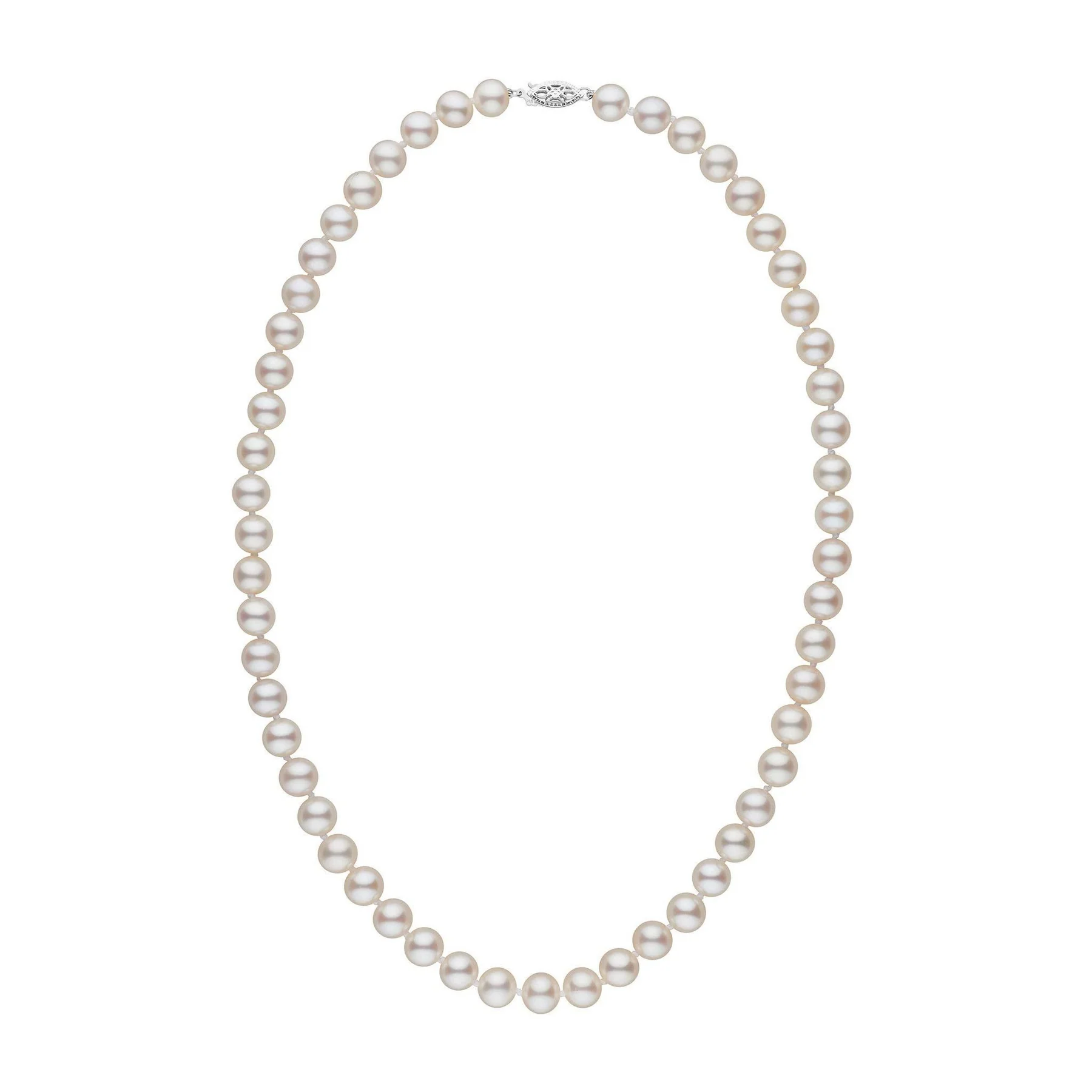 7.5-8.0 mm 18-Inch AAA White Freshwater Pearl Necklace