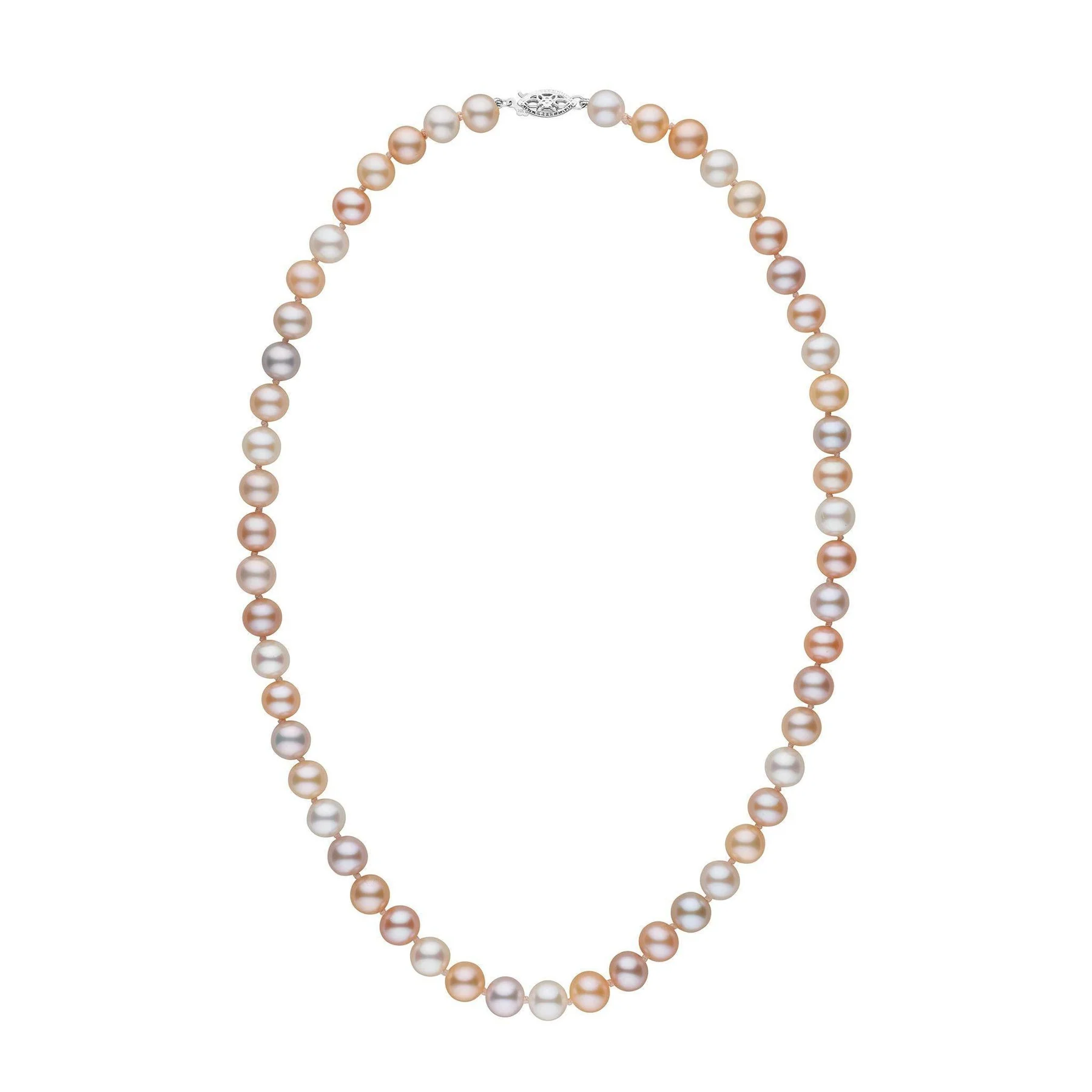 18 Inch 7.5-8.0 mm AAA Multicolor Freshwater Pearl Necklace