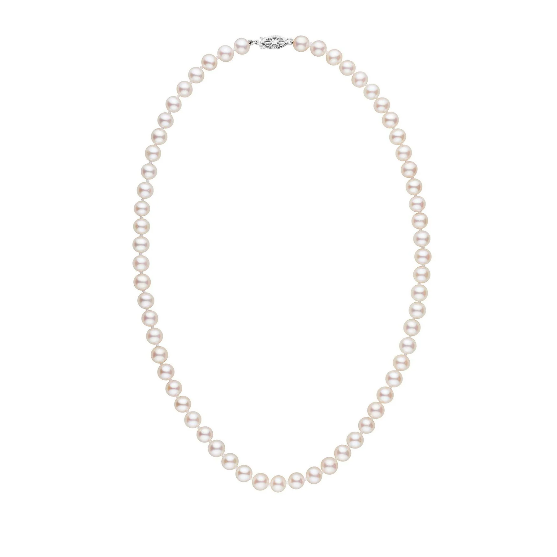 18 Inch 6.5-7.0 mm AAA White Freshwater Pearl Necklace